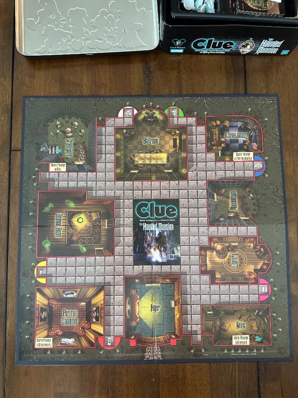 Rare Hasbro Disney Haunted Mansion Clue Board Game Theme Park Ed. (Tin) 2002 - Picture 11 of 16